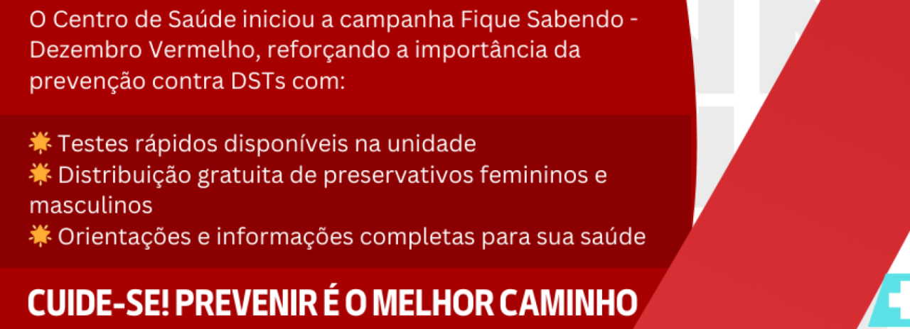 Saúde Municipal promove campanha Dezembro Vermelho com foco na prevenção de DSTs