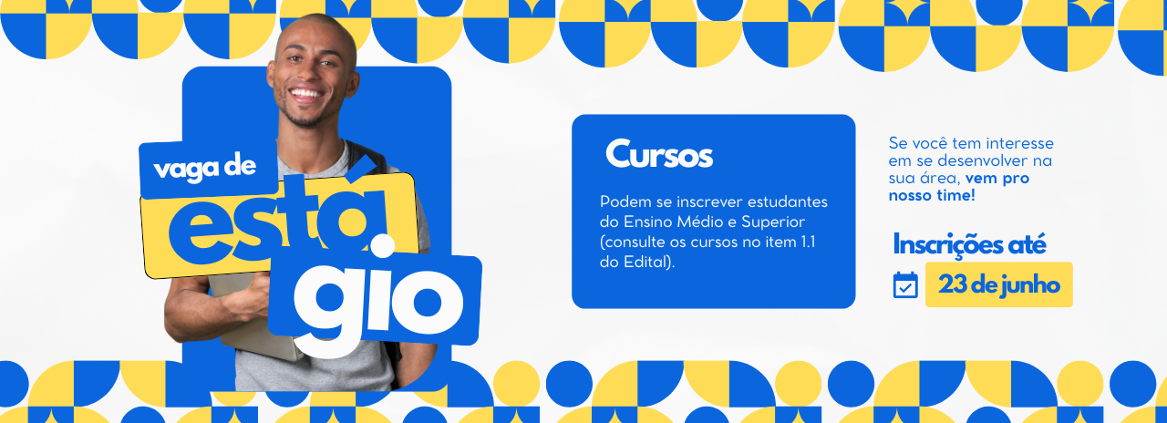 inscrições abertas para o processo seletivo de estágio