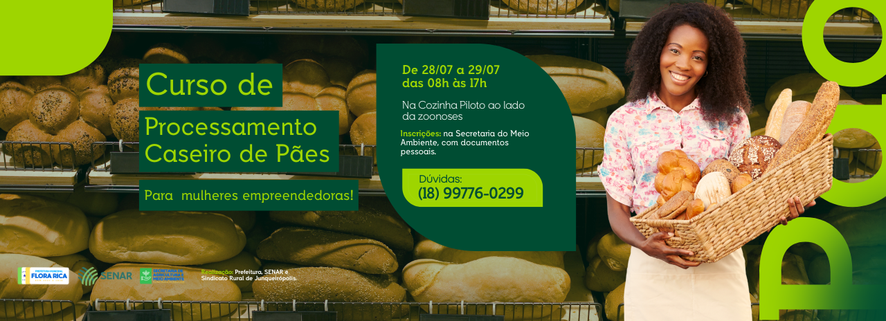 Vem aí o Curso de Processamento Caseiro de Pães