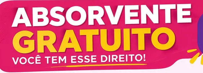 Saúde Municipal orienta: absorvente gratuito já está disponível