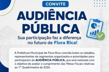   Convite: Audiência Pública de Avaliação das Metas Fiscais