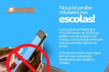 Nova Lei Federal proíbe uso de celulares nas escolas