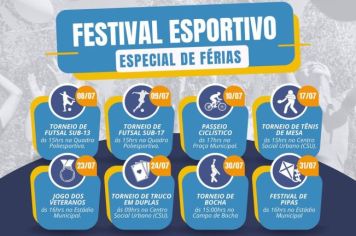 Diretoria de Esportes anuncia Festival Esportivo: Especial de Férias
