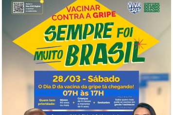   Saúde Municipal realiza vacinação contra a gripe neste sábado
