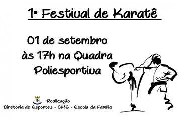 Esporte Municipal realiza o 1º Festival de Karatê para a estreia do novo tatame