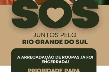 SOS Rio Grande do Sul: Doações até sexta-feira