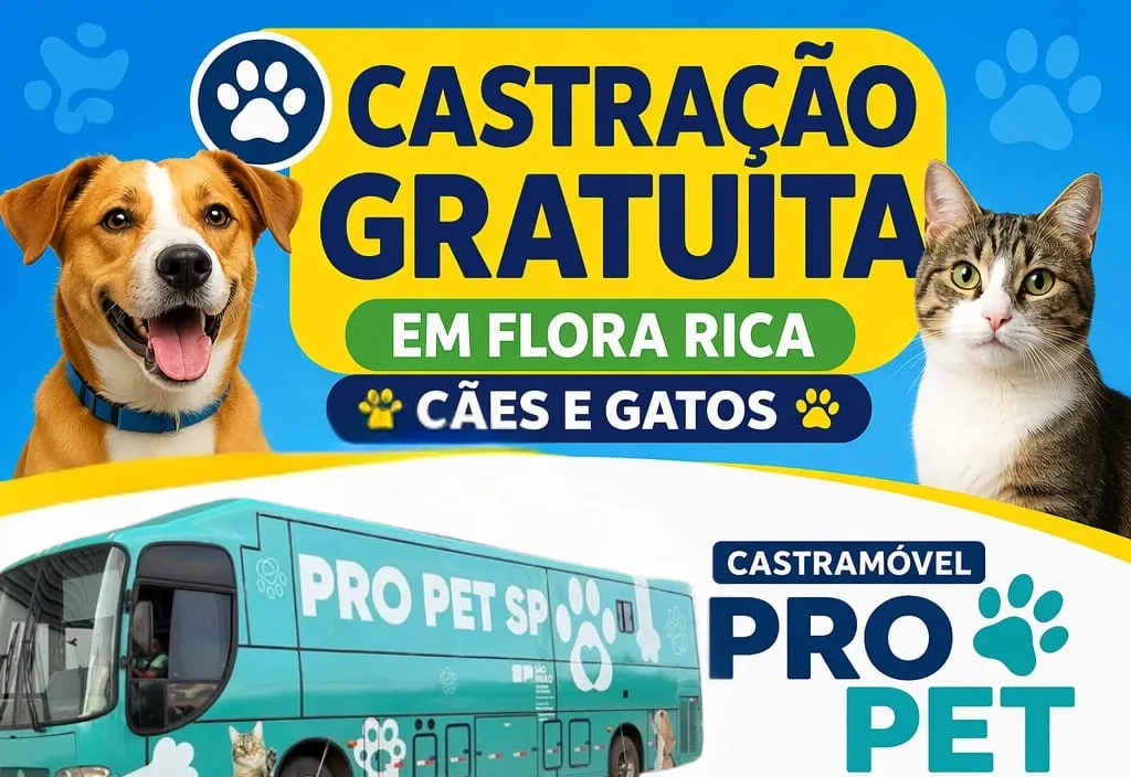   Castra Bus chega ao município com  castração gratuita de cães e gatos