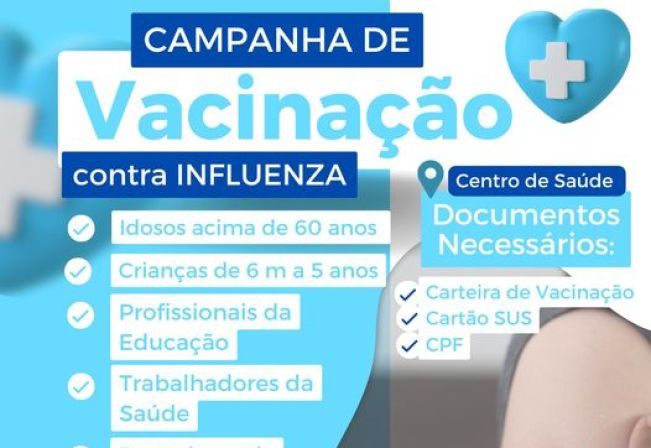 Iniciada a Campanha de Vacinação contra Influenza