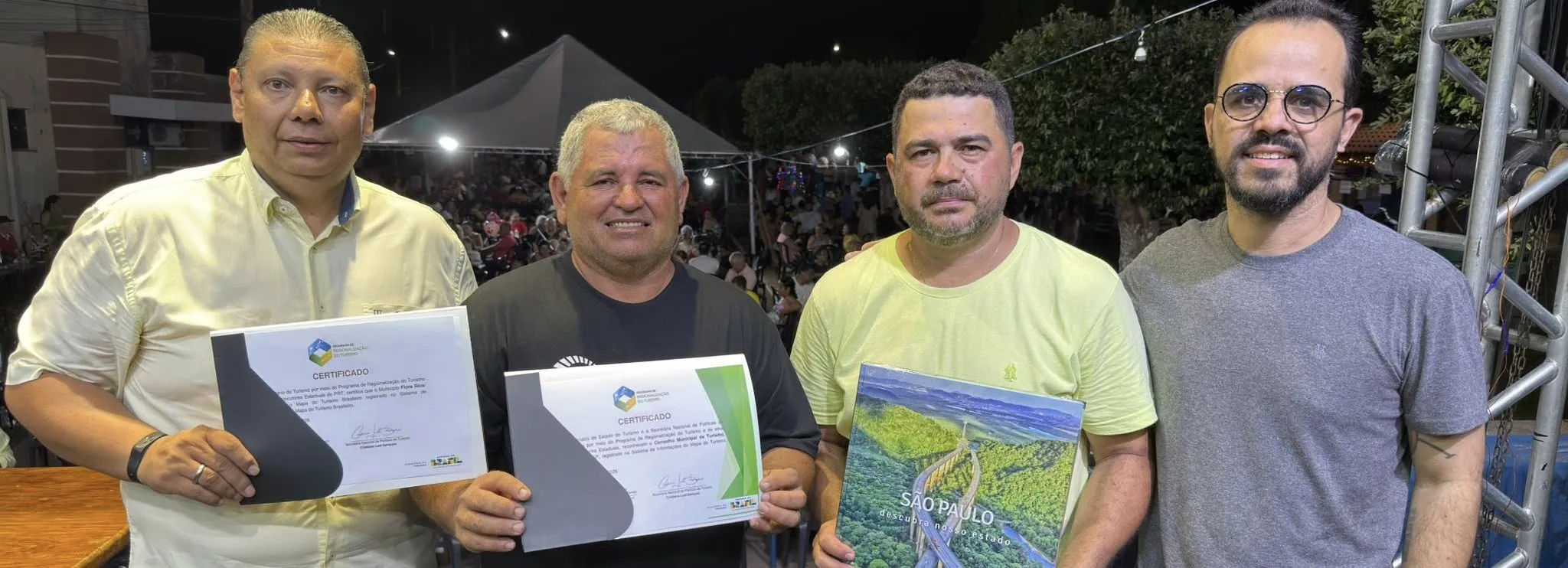 Município recebe certificados de turismo do Estado